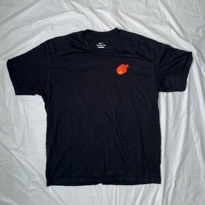 Nike Black Tee with Fiery Red Graphic